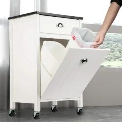 ONVAYA® Küchenwagen Anton Mit Mülleimer | Küchenrollwagen Aus Holz | Beistellwagen Für Die Küche | Nischenwagen Auf Rollen | Mit Schublade & Mülltrennsystem | Weiß 15 ONVAYA® Küchenwagen Anton Mit Mülleimer | Küchenrollwagen Aus Holz | Beistellwagen Für Die Küche | Nischenwagen Auf Rollen | Mit Schublade & Mülltrennsystem | Weiß -Küchenbedarf Laden 6f03445025a5c4263d25d32d312faf2c