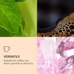 DUOS 4X 410ml Jumbo Doppelwandige Thermo-Gläser + 4X Edelstahl-LÖFFEL, Für Latte Macchiato, Cocktails, Vorspeisen By Feelino -Küchenbedarf Laden 6f6bb03a4fa8951b2abdf995f6fd6321