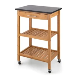 Klarstein Tennessee Servierwagen - Küchenwagen , Rollwagen , 3 Etagen , 2 Ablageflächen , Herausnehmbare Schublade , Schwarze Granitarbeitsfläche , Sichere Feststellbremsen , Bambusholz , Braun 13 Klarstein Tennessee Servierwagen - Küchenwagen , Rollwagen , 3 Etagen , 2 Ablageflächen , Herausnehmbare Schublade , Schwarze Granitarbeitsfläche , Sichere Feststellbremsen , Bambusholz , Braun -Küchenbedarf Laden 70d522b5d1b03d94cd4d9143f529a8f3