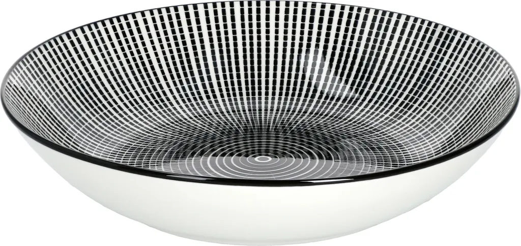 Mambocat Taipei 18-tlg. Teller Set I 6 Personen I Schwarz & Weiß Linien-Muster 6 Mambocat Taipei 18-tlg. Teller Set I 6 Personen I Schwarz & Weiß Linien-Muster – Bild 4