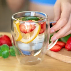 Wessper Doppelwandig Kaffeegläser Mit Henkel, 6 Stück X 350 Ml, Großes Hitzebeständiges Doppelwandglas, Thermogläser, Kaffeegläser Temperaturbeständig Mokkatassen, Teegläser, Latte Machiatto Gläser -Küchenbedarf Laden 7273f7e339402b164731e3ae54b349fb