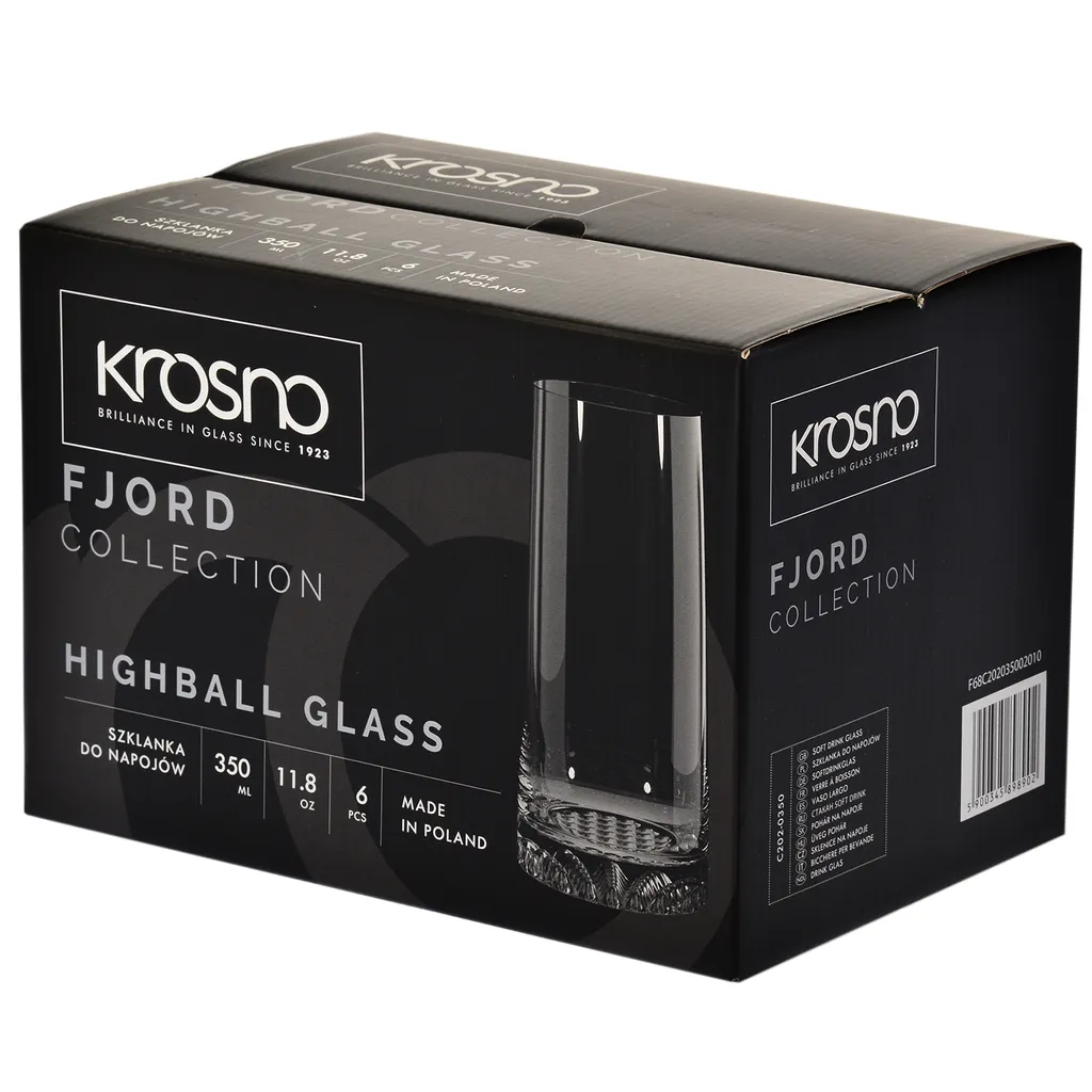 KROSNO Fjord Longdrinkgläser, 6er-Set, 350 Ml 8 KROSNO Fjord Longdrinkgläser, 6er-Set, 350 Ml – Bild 6