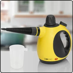 Clatronic DR 3653 Dampfreiniger, Wassertank: Ca. 250 Ml, 3,5 Bar Max. Dampfdruck, Schwarz-gelb -Küchenbedarf Laden 74bc1a121d38fcae41203fed70f663ba