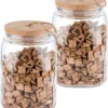APS 2er Set Vorratsglas -WOODY- /// 14 X 14cm, H: 21 Cm /// Glas, Kiefernholz, Silikon /// 2,5 Liter /// 67514 -Küchenbedarf Laden 75129ce9928fc4840a7bddbd20a4c4e7