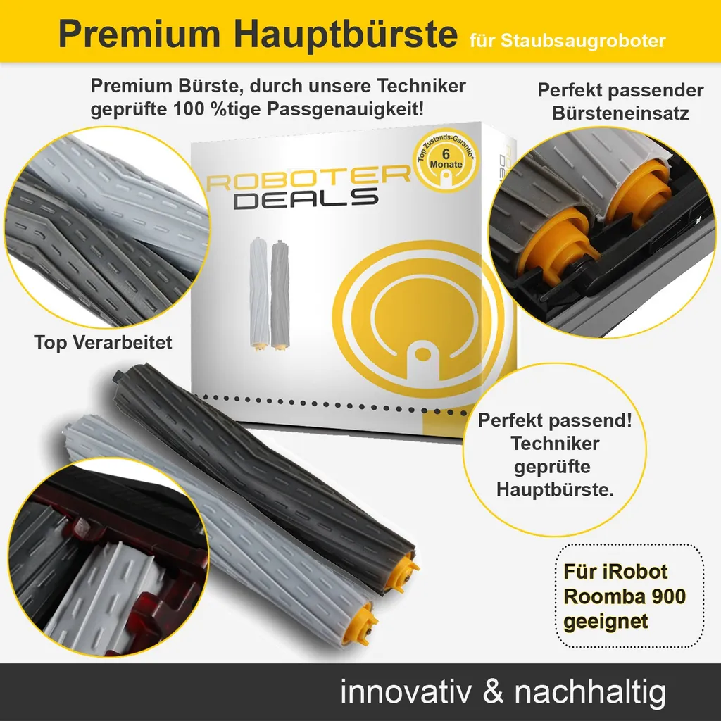 Hauptbürste (2er Set) Für IRobot Roomba 900 Serie (Tierhaarbürsten) 4 Hauptbürste (2er Set) Für IRobot Roomba 900 Serie (Tierhaarbürsten) – Bild 2
