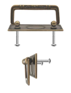 'FUXXER® - 2x Antike Möbel-Griffe Klappbar, Schubladen-Griffe, Schrank-Griffe, Klappgriffe Für Truhen' -Küchenbedarf Laden 760368850190dac7b2a5fe15d3f1f04c