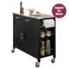 SoBuy FKW108-SCH Design Küchenwagen Mit Edelstahlplatte Kücheninsel Küchenschrank Rollwagen Sideboard Servierwagen Schwarz BHT Ca.: 107x94x46cm 1 SoBuy FKW108-SCH Design Küchenwagen Mit Edelstahlplatte Kücheninsel Küchenschrank Rollwagen Sideboard Servierwagen Schwarz BHT Ca.: 107x94x46cm -Küchenbedarf Laden 760483b797f98be4cd98b0aa77845e11