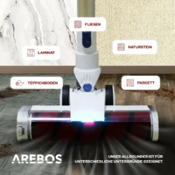 AREBOS Akku Staubsauger, 2-in-1 Hand- Und Bodenstaubsauger, 2 Leistungsstarke Saugmodi, Beutellos, Kabellos Bis Zu 55 Minuten, Mit Wandladestation, Weiß 15 AREBOS Akku Staubsauger, 2-in-1 Hand- Und Bodenstaubsauger, 2 Leistungsstarke Saugmodi, Beutellos, Kabellos Bis Zu 55 Minuten, Mit Wandladestation, Weiß -Küchenbedarf Laden 762635504bdd9c2fac5c2263befdcccd