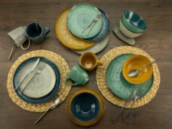 CreaTable 22561 Kombiservice Samarkand Für 4 Personen, Steinzeug, Mehrfarbig (1 Set, 16-teilig) -Küchenbedarf Laden 762b13347e19fbe4d371d1095403cbb2