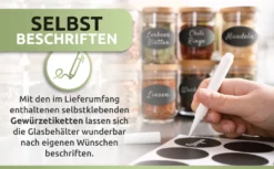 PORADA 12 Stapelbare Gewürzgläser Set 150ml Glasbehälter Mit Deckel Aufbewahrung Küche Gewürzdosen Vorratsdosen Glas Mit Deckel Aufbewahrungsgläser Küchenorganisation Aufbewahrung… -Küchenbedarf Laden 7842511bf94883786130b5a0c21f71b3