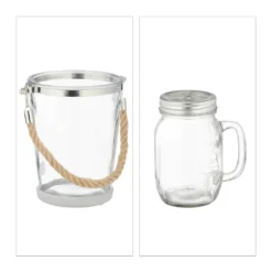 Relaxdays 4 Trinkgläser Mit Deckel Und Zubehör -Küchenbedarf Laden 787248d1901dc05f05ce5720a19e1de1