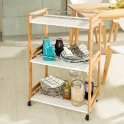 SoBuy Küchenwagen,Servierwagen,Badrollwagen,Küchenregal FKW32-WN 13 SoBuy Küchenwagen,Servierwagen,Badrollwagen,Küchenregal FKW32-WN -Küchenbedarf Laden 7ba7ec85b60eefeb976c2f18a8d1e5c8