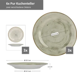 24tlg. Kombiservice Pur 6Pers Kaffeebecher Müslischale Kuchenteller + Speiseteller Flach Porzellan -Küchenbedarf Laden 7bd55a1868c612d39ff66c0d8de1e8a2