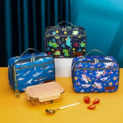 Kinder Lunchbag Picknicktasche Lunchpaket Kühltasche Mini-Isoliertasche Für Damen Herren, Studenten Dinosaurier -Küchenbedarf Laden 7ca608b1d2043790afbcc2ee895a9393