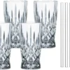 Nachtmann Latte Macchiato Set/4 + 4 Glastrinkhalme 7604/8tlg. Noblesse 104671 -Küchenbedarf Laden 7e166f4e1117913e41da4522d464fdf4