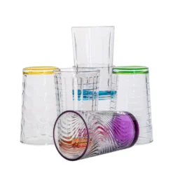 6 X Trinkglas Bunt Wasserglas Wassergläser Trinkgläser Glas Gläser Saftglas -Küchenbedarf Laden 7faff9d086bf11299da0f7bf5c485f6a