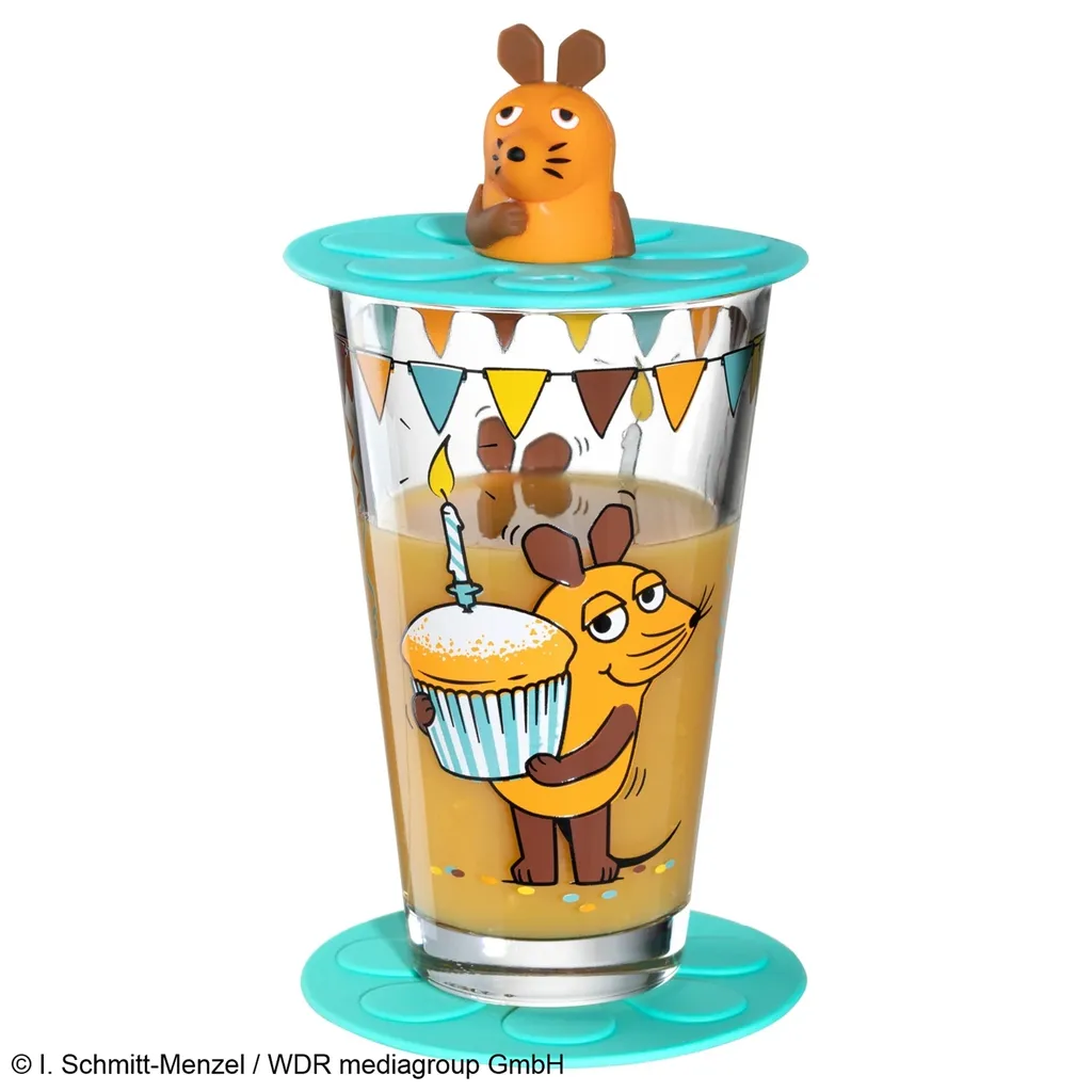 Leonardo Trinkset Bambini Maus Muffin, 3-tlg., Wasserglas, Untersetzer, Deckel, Trinkglas, Glas, 200 Ml, 021705 4 Leonardo Trinkset Bambini Maus Muffin, 3-tlg., Wasserglas, Untersetzer, Deckel, Trinkglas, Glas, 200 Ml, 021705 – Bild 2