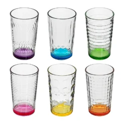 6 X Trinkglas Bunt Wasserglas Wassergläser Trinkgläser Glas Gläser Saftglas -Küchenbedarf Laden 82cc5d1a9fc23fc1cf70a7d976f3e51c