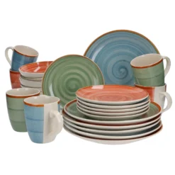 24tlg. Geschirrset Magnifica I Kombiservice I 6 Pers. I Becher + Müsli+ Teller + Essteller