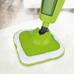 CLEANmaxx Dampfbesen 1000W Grün Bodenpflege Inkl. Messbecher Mikrofasertuch -Küchenbedarf Laden 83024b07b2794717cfd967be39a25f5b