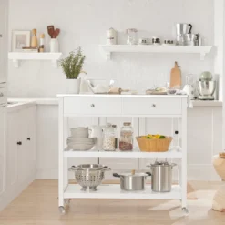 SoBuy® Küchenwagen Flurschrank Sideboard Beistelltisch Konsolentisch FKW47-W -Küchenbedarf Laden 8439f5e64808df7bb42ce4e0f544e80e