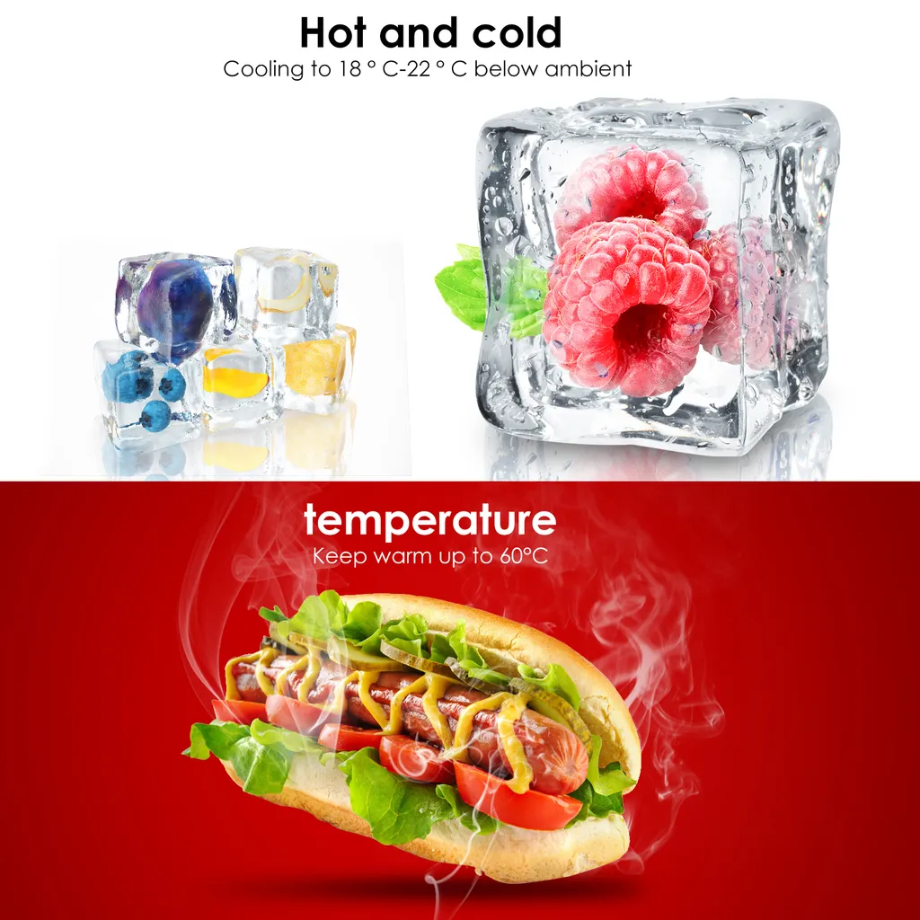 EINFEBEN Kuehlbox Tragbare 32 Liter, Thermo-Elektrische Kuehlbox, Wärmen Und Kühlen Mini-Kuehlschrank 12 Volt Und 230 Volt, ECO-Modus, Mit Tragegriff, Für Auto, Innenraum, Camping Kühlboxen 5 EINFEBEN Kuehlbox Tragbare 32 Liter, Thermo-Elektrische Kuehlbox, Wärmen Und Kühlen Mini-Kuehlschrank 12 Volt Und 230 Volt, ECO-Modus, Mit Tragegriff, Für Auto, Innenraum, Camping Kühlboxen – Bild 3