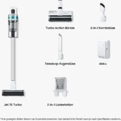 Samsung Jet 70 Turbo VS15T7031R1 Akku-Handstaubsauger, Kabellos & Beutellos410 W -Küchenbedarf Laden 8507b09cb6b374680259d957123ced11