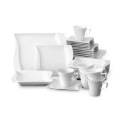 Kombiservice 30-tlg. Harmony, Eckig Mit Geschwungener Kante -Küchenbedarf Laden 859890ae151140ae9d2a538e0609257e