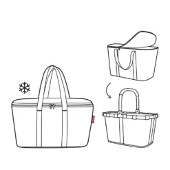 Reisenthel Coolerbag Twist Silver Kühltasche Faltbar 20 L - Twist Silver -Küchenbedarf Laden 85d02d43fb97d985021213fb151d157f 1