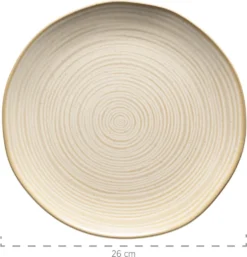 Mäser 931371 Nottingham Vintage Tafel-Service Für 4 Personen Mit Speiseteller Und Suppenteller Im Retro-Look, Steinzeug, Beige, 8-teilig (1 Set) -Küchenbedarf Laden 86b2eaaa1543e34d496ad59477d9158c