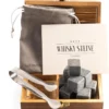 GOURMEO 9 Whisky Steine Im Set In Der Holzbox Aus Natürlichem Basalt -Küchenbedarf Laden 86b665597ff8eee5eba66d7ec353d63b