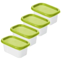 ROTHO Set Gefrierdosen 4 X 0.2 L DOMINO, Farbe:Limettengrün -Küchenbedarf Laden 86c8dcf5beb85a26f733090f7e63bc41