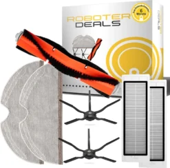 Zubehör Set Für Roborock S5, S50, S55 S5 MAX (1x Hauptbürste, 2x Seitenbürste 5-armig, 2x Filter, 2x Pad)