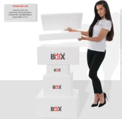 Modularbox 43M | Wand: 4,0 Cm | Volumen: 43L | Innenmaß:49x30x28cm | Erweiterbar Isolierbox Thermobox Kühlbox Warmhaltebox -Küchenbedarf Laden 88569a0ecfa9cb4e80746d8882fc470f