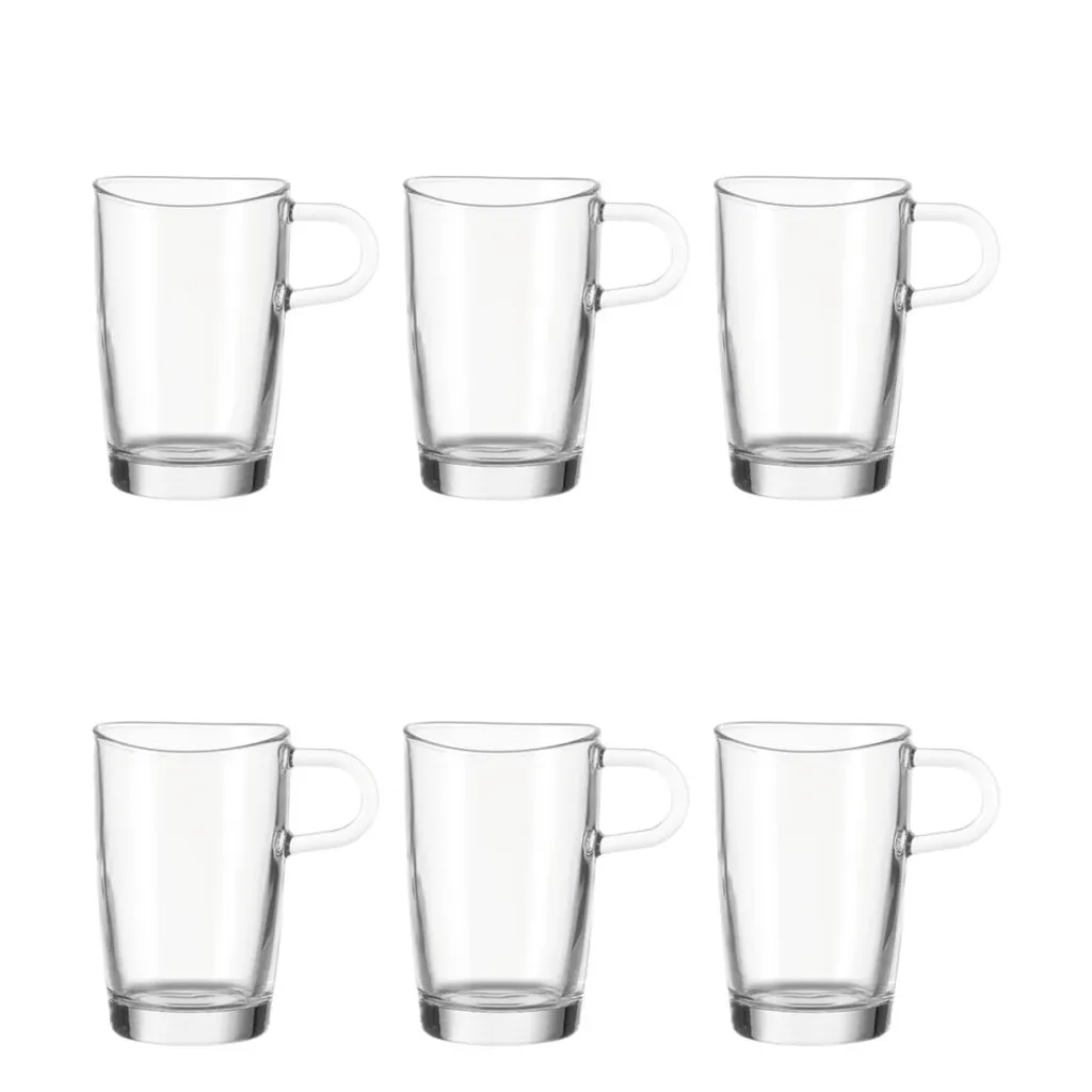Leonardo Loop Latte Macchiato Becher, 6er Set, Kaffeetasse, Tasse, Glas, 250 Ml, 86576 4 Leonardo Loop Latte Macchiato Becher, 6er Set, Kaffeetasse, Tasse, Glas, 250 Ml, 86576 – Bild 2