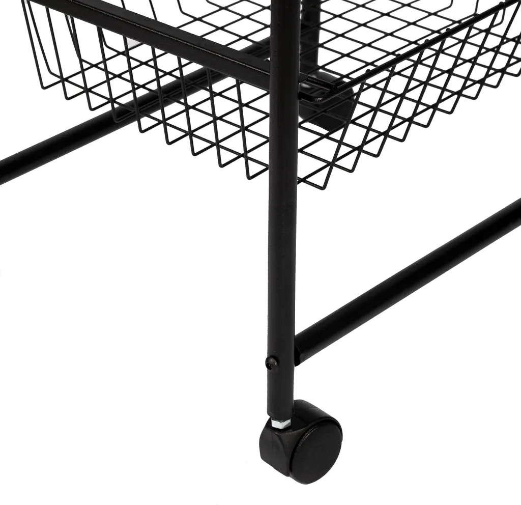 Küchenwagen ’Rudbjerg’ Mit 4 Gitterkörben Metall Schwarz 9 Küchenwagen ’Rudbjerg’ Mit 4 Gitterkörben Metall Schwarz – Bild 7