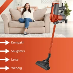Clatronic Bodenstaubsauger, 2in1 Boden- Und Handstaubsauger, Vacuum Cleaner, Staubsauger Beutellos, Staubsauger Mit HEPA-Filter, Mikrofiltersystem, 600 Watt, Anthrazit/orange, BS 1306 N -Küchenbedarf Laden 8994a1bbb09e9a5a3eb59544bdf9cbf2