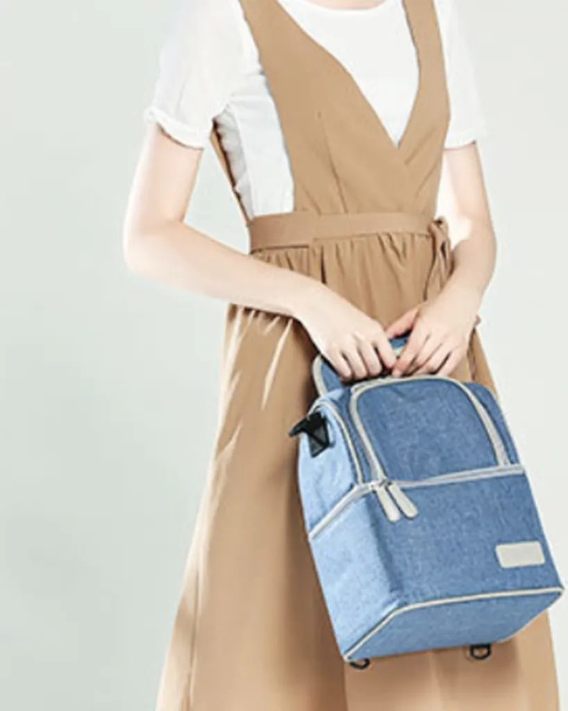 Muttermilch-Kühltasche Mit Kühlakkus, Doppellagig, Passend Für 3 Flaschen, Bis Zu 255 Ml, Für Stillen, Muttermilch, Pumpbeutel, Rucksack ,Denim Blue 6 Muttermilch-Kühltasche Mit Kühlakkus, Doppellagig, Passend Für 3 Flaschen, Bis Zu 255 Ml, Für Stillen, Muttermilch, Pumpbeutel, Rucksack ,Denim Blue – Bild 4