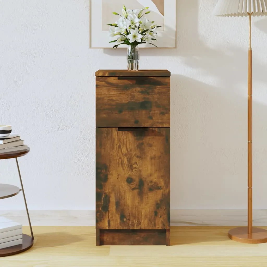 VidaXL Sideboard Räuchereiche 30x30x70 Cm Holzwerkstoff 4 VidaXL Sideboard Räuchereiche 30x30x70 Cm Holzwerkstoff – Bild 2