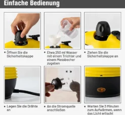 COSTWAY Handdampfreiniger Inkl. 9 Zubehörteil 3 Bar/350ml/1050W/3-5min Aufheizzeit Dampfreiniger Handgerät Gelb -Küchenbedarf Laden 8c11b40dcaedc0d1c8f467b94e04eb94