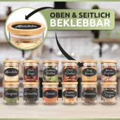 PORADA 12 Stapelbare Gewürzgläser Set 150ml Glasbehälter Mit Deckel Aufbewahrung Küche Gewürzdosen Vorratsdosen Glas Mit Deckel Aufbewahrungsgläser Küchenorganisation Aufbewahrung… -Küchenbedarf Laden 8c6c344ceb2d10be32c0ec52a82c8f66