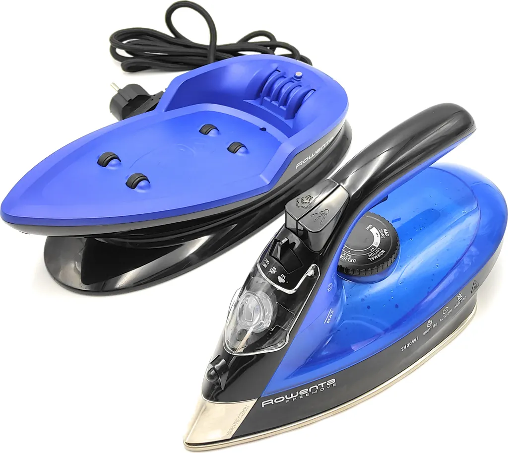 Rowenta DE5010 Dampfbügeleisen Ohne Schnur Mit Ladestation Blau Schwarz 8 Rowenta DE5010 Dampfbügeleisen Ohne Schnur Mit Ladestation Blau Schwarz – Bild 6