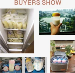 Kühltasche Für Muttermilch, Babyflasche, Wasserdicht, Für Gefrierschrank, Mama, Reiserucksack, Tragbar, Wärmeisoliert, Lunchbox Für Damen, Herren, Kinder, Große Kapazität, Handtasche,Grey -Küchenbedarf Laden 8d12197cb387ceb7fc9ddbd976b93ca9