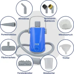 LEBENLANG Dampfreiniger Handgerät Steam Cleaner - 1000W & 300ml Mit 9 Zubehör | Polsterreiniger Gerät | Polster Handdampfreiniger Polstermöbel Fugenreiniger Für Bad Fliesen | Premium Dampf Reiniger… -Küchenbedarf Laden 8f78c8ed6fbbd16580fbc4b4cb770098