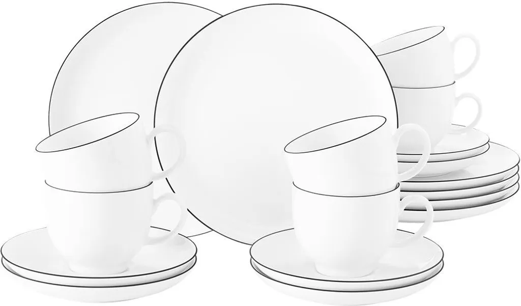 Seltmann Weiden Kaffeeservice Lido Schwarz Mit Farbrand Zeitlos 3 Seltmann Weiden Kaffeeservice Lido Schwarz Mit Farbrand Zeitlos