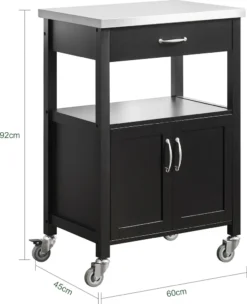 SoBuy Küchenwagen Servierwagen Küchenschrank Getränkewagen Fürs Büro FKW22-SCH -Küchenbedarf Laden 927b2d257ea90eeedeaca82e1a7a728a