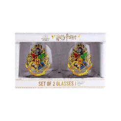Paladone Harry Potter Gläser 2er Set Hogwarts Crest -Küchenbedarf Laden 927f9aa0476dcd52e4597f2bdd9c77b6