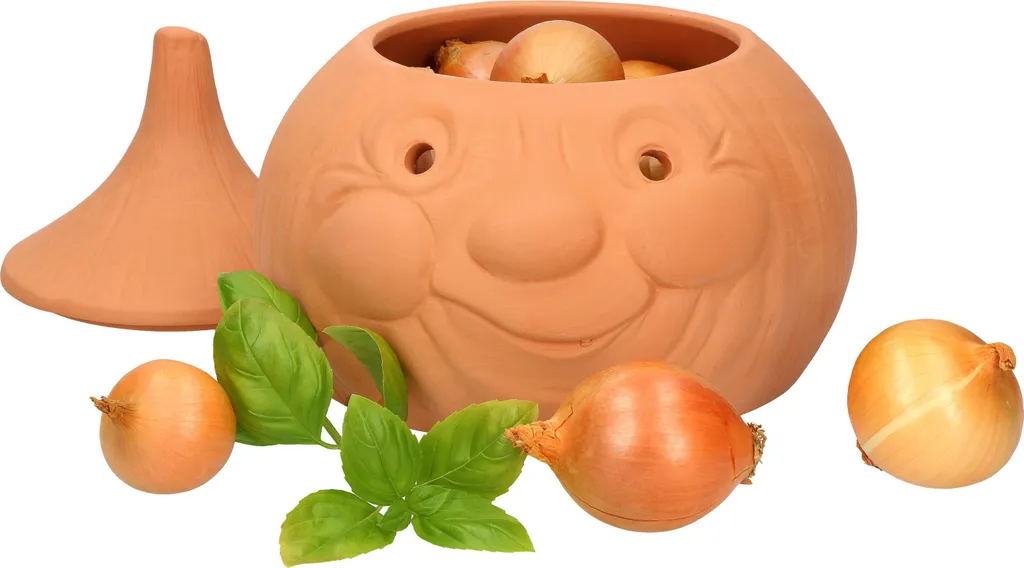 Mambocat 3tlg. Terrakotta-Töpfe Set Knoblauchtopf + Zwiebeltopf + Kartoffeltopf Vorrats-Dosen 6 Mambocat 3tlg. Terrakotta-Töpfe Set Knoblauchtopf + Zwiebeltopf + Kartoffeltopf Vorrats-Dosen – Bild 4