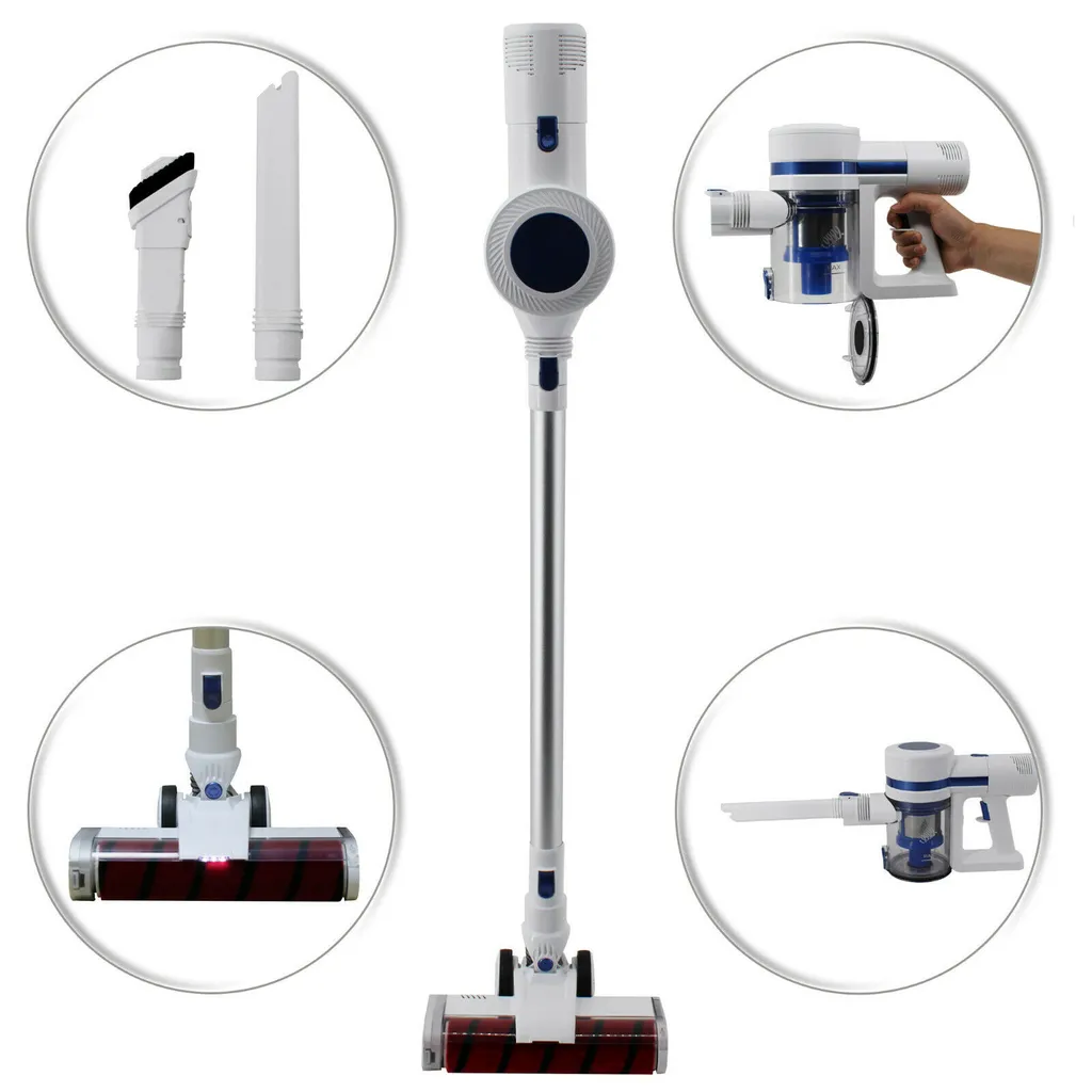 AREBOS Akku Staubsauger, 2-in-1 Hand- Und Bodenstaubsauger, 2 Leistungsstarke Saugmodi, Beutellos, Kabellos Bis Zu 55 Minuten, Mit Wandladestation, Weiß 12 AREBOS Akku Staubsauger, 2-in-1 Hand- Und Bodenstaubsauger, 2 Leistungsstarke Saugmodi, Beutellos, Kabellos Bis Zu 55 Minuten, Mit Wandladestation, Weiß – Bild 10