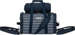 Anndora Picknick Kühltasche + Decke + Zubehör - Blau Weiß Gestreift - Blau 13 Anndora Picknick Kühltasche + Decke + Zubehör - Blau Weiß Gestreift - Blau -Küchenbedarf Laden 945cefd7cf9256ffad50fa3fc2597a21